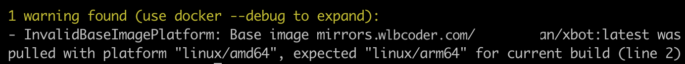 docker-build-warning